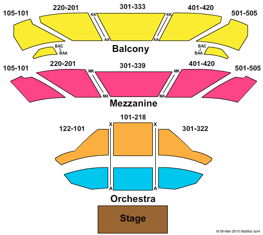 The Mansion - MO End Stage Seating Chart